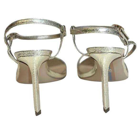 NWT Sam Edelman Heels - Metallic Gold Strappy Shoes - 8.5 - Picture 5 of 11
